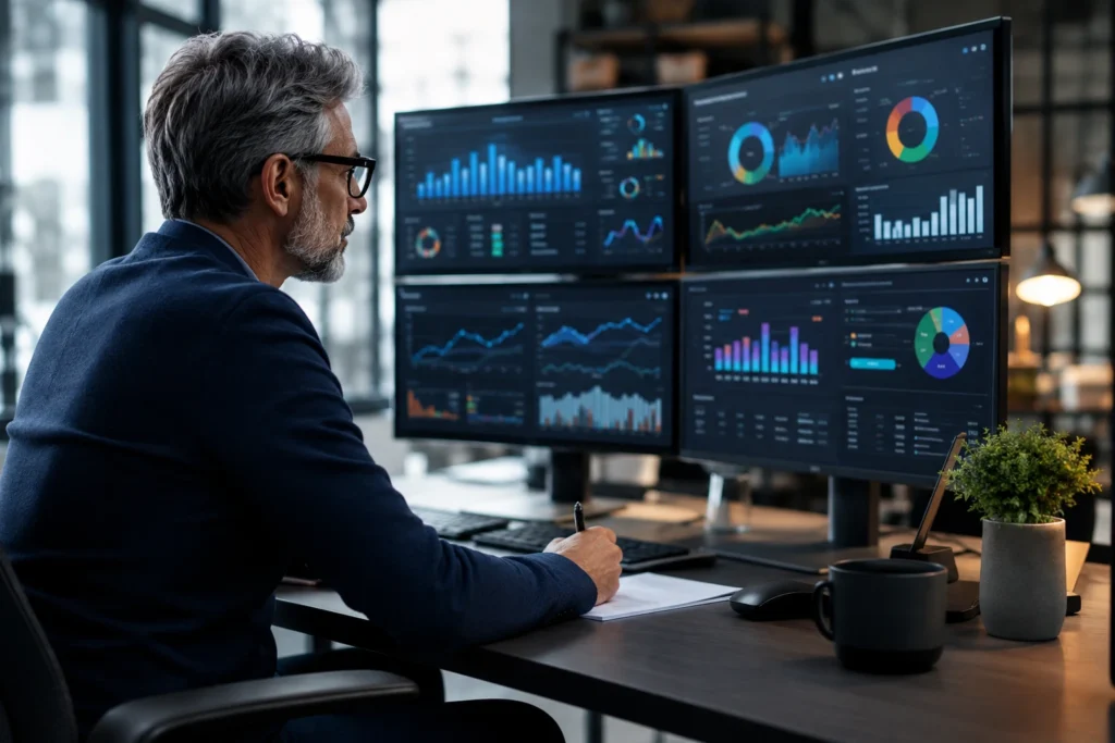 Marketing analytics dashboard used to improve paid advertising ROI