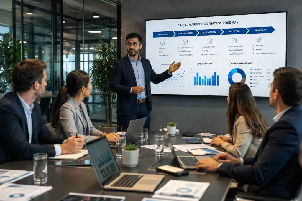 Marketing specialist optimizing paid media campaigns and advertising performance