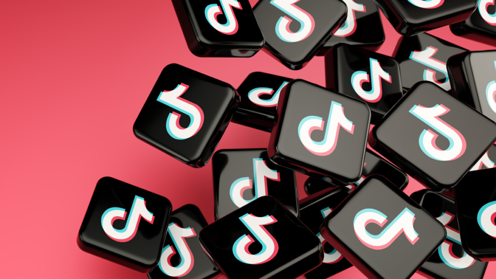 Tiles with a TikTok logo to explain how to optimize social media search for SEO and AEO